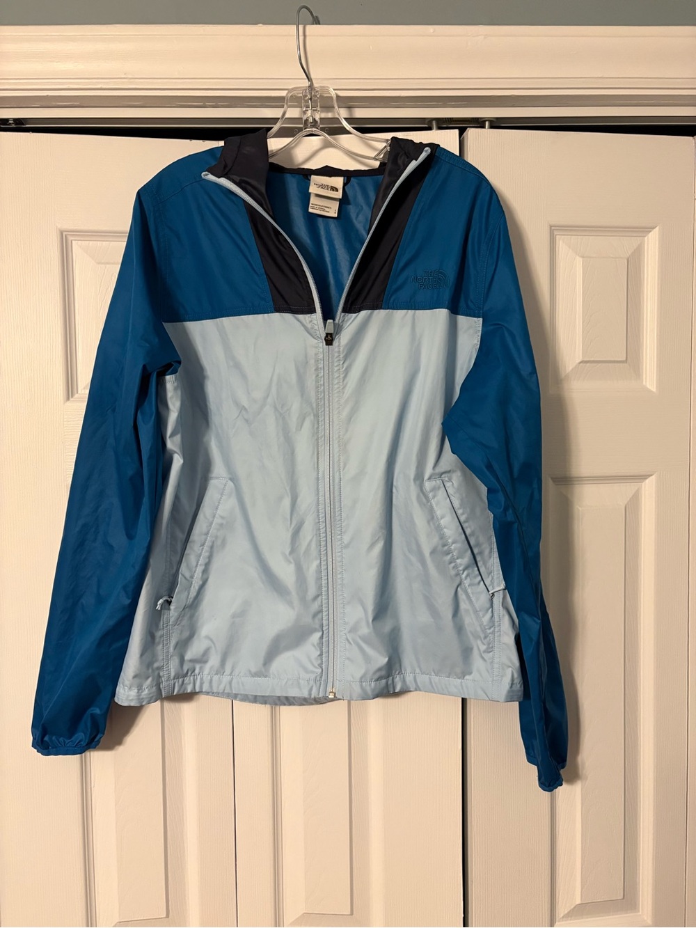 The North Face Two-Tone Blue Lightweight Hooded Windbreaker
